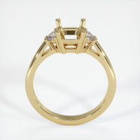 10K Yellow Gold Three Stone Ring Setting Image