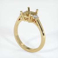 14K Yellow Gold Three Stone Ring Setting Video
