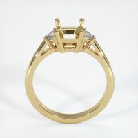 14K Yellow Gold Three Stone Ring Setting Image