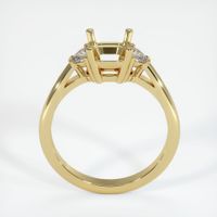 18K Yellow Gold Three Stone Ring Setting Image