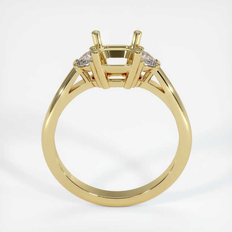 18K Yellow Gold Three Stone Ring Setting