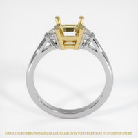18K Yellow & White Three Stone Ring Setting Image