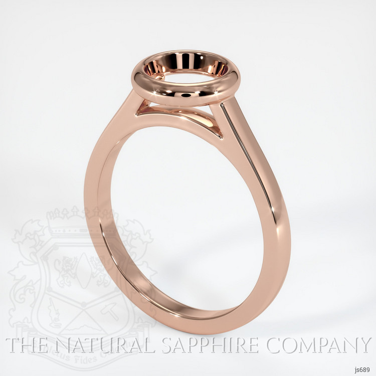 14K Rose Gold Bezel Ring Setting