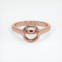 14K Rose Gold Bezel Ring Setting Image