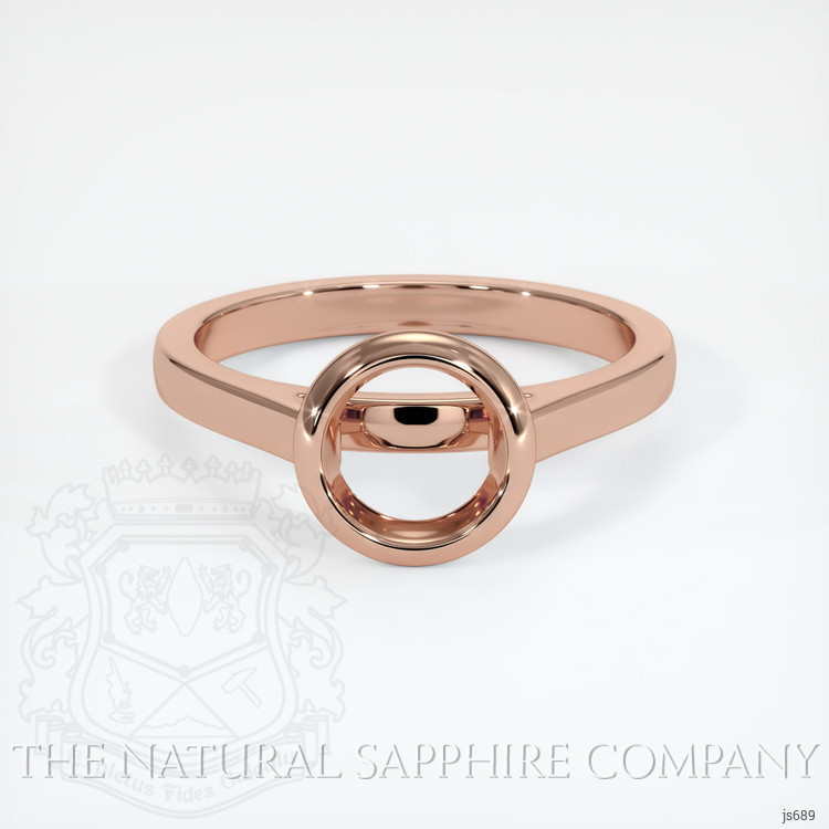 14K Rose Gold Bezel Ring Setting
