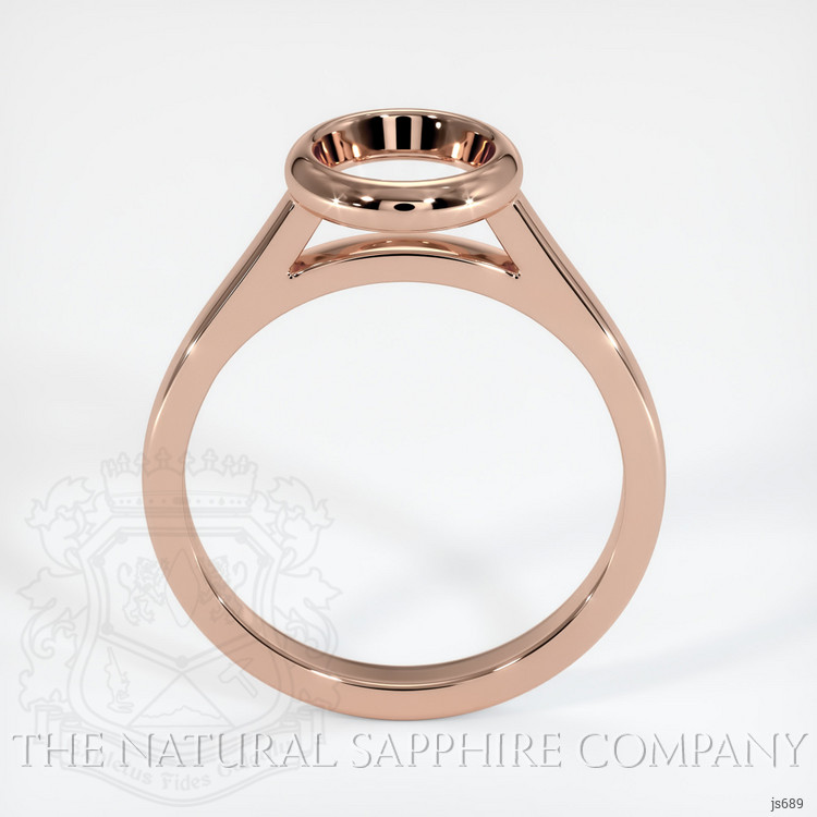 14K Rose Gold Bezel Ring Setting