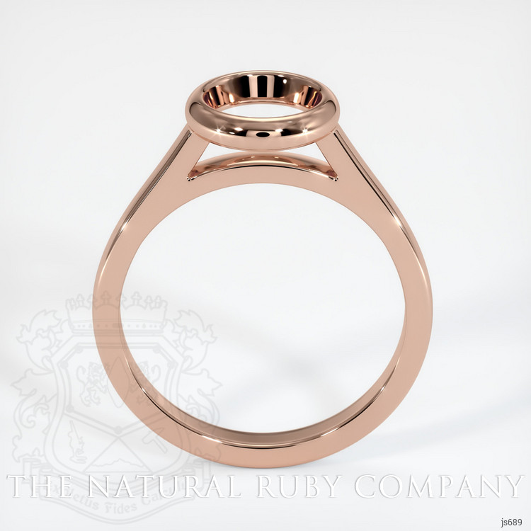 14K Rose Gold Bezel Ring Setting