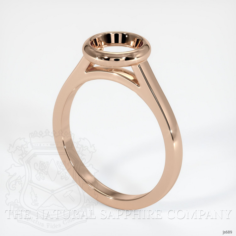18K Rose Gold Bezel Ring Setting