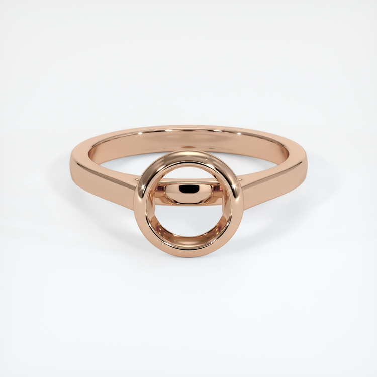 18K Rose Gold Bezel Ring Setting