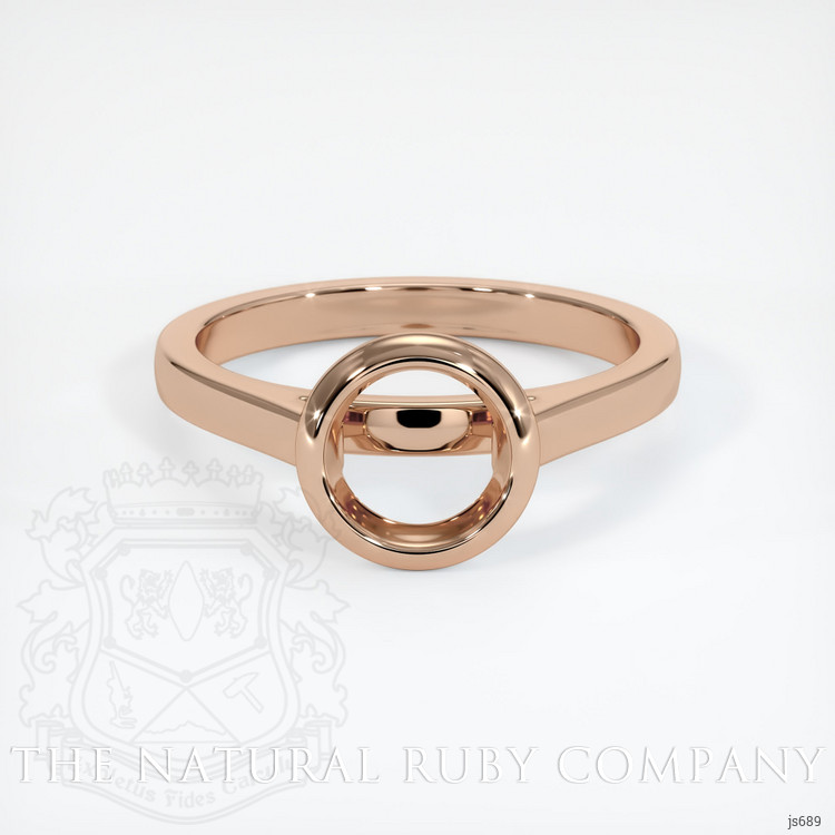 18K Rose Gold Bezel Ring Setting