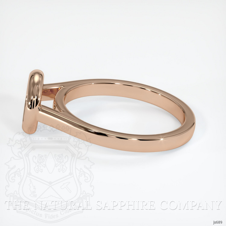 18K Rose Gold Bezel Ring Setting