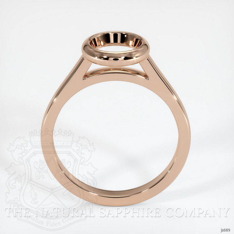 18K Rose Gold Bezel Ring Setting