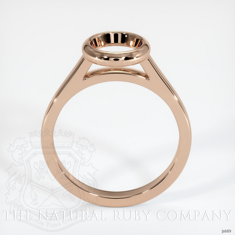 18K Rose Gold Bezel Ring Setting