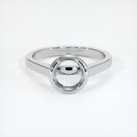 14K White Gold Bezel Ring Setting Image