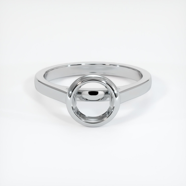 14K White Gold Bezel Ring Setting