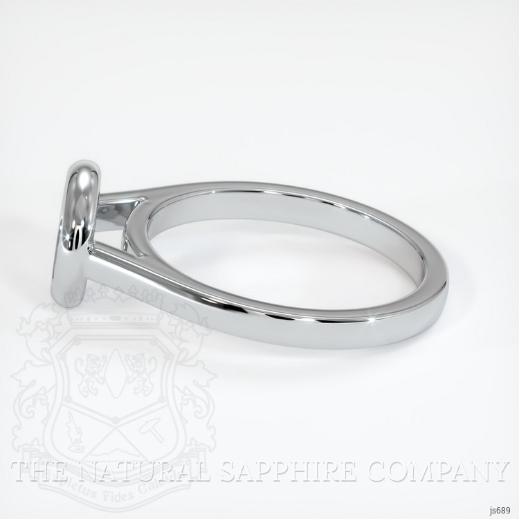 14K White Gold Bezel Ring Setting