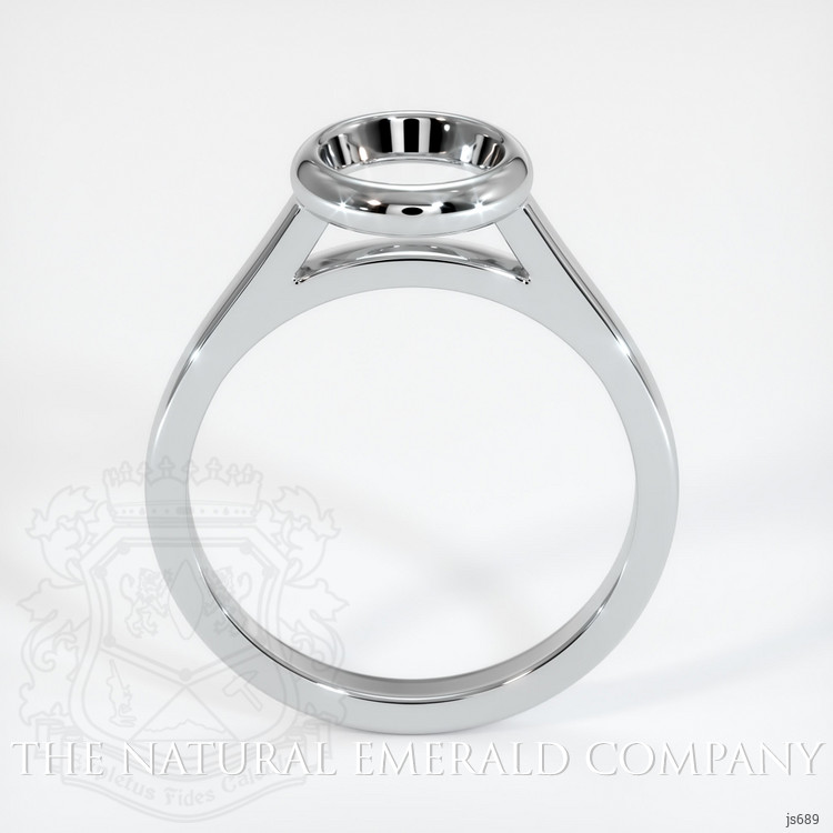 18K White Gold Bezel Ring Setting