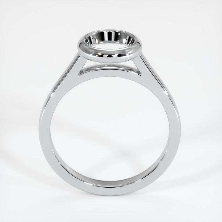 18K White Gold Bezel Ring Setting