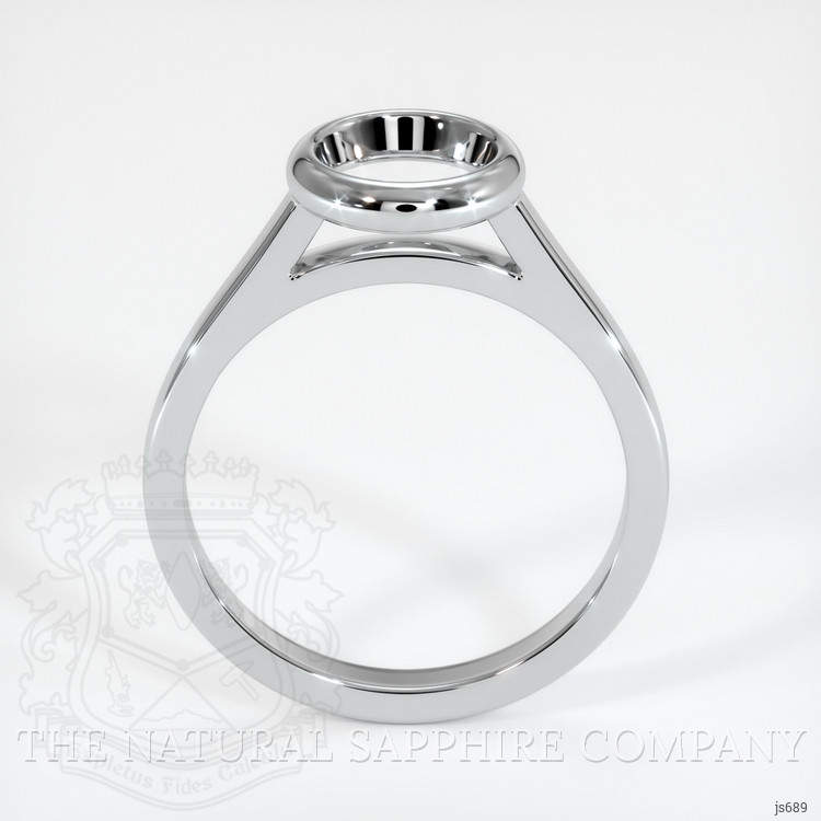 18K White Gold Bezel Ring Setting