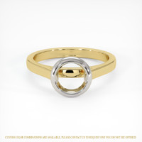 14K White & Yellow Bezel Ring Setting Image