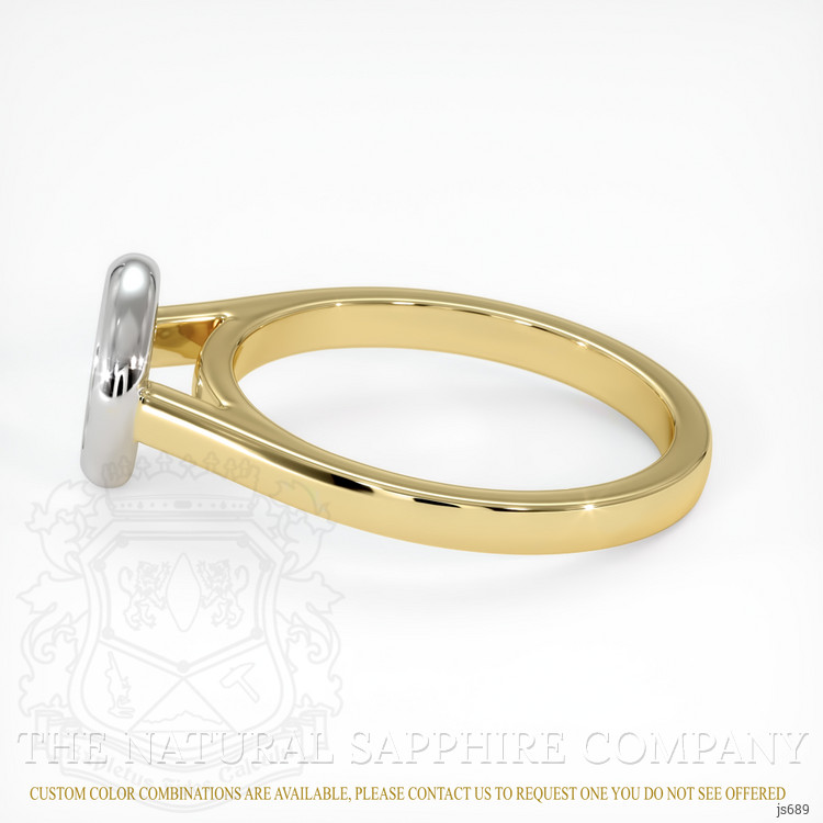 14K White & Yellow Bezel Ring Setting