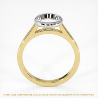 14K White & Yellow Bezel Ring Setting Image