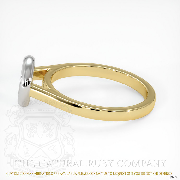 18K White & Yellow Bezel Ring Setting