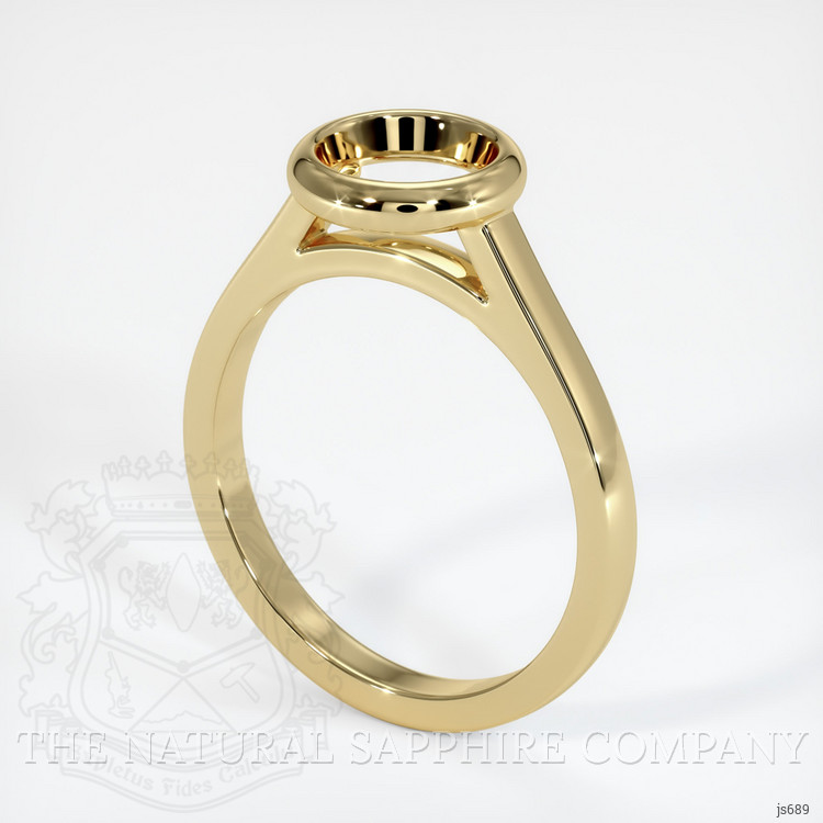 14K Yellow Gold Bezel Ring Setting