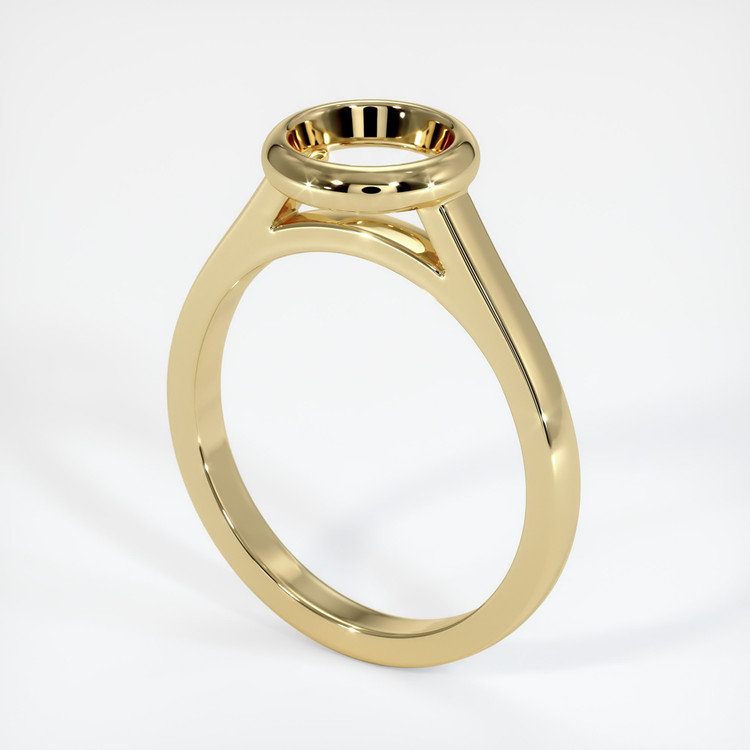 14K Yellow Gold Bezel Ring Setting