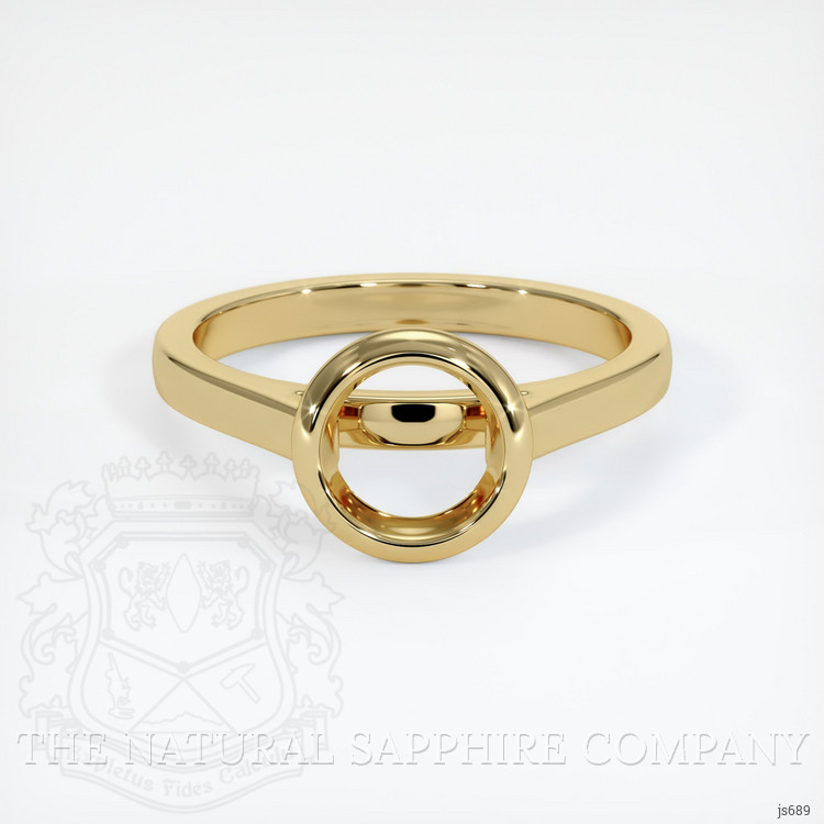 14K Yellow Gold Bezel Ring Setting