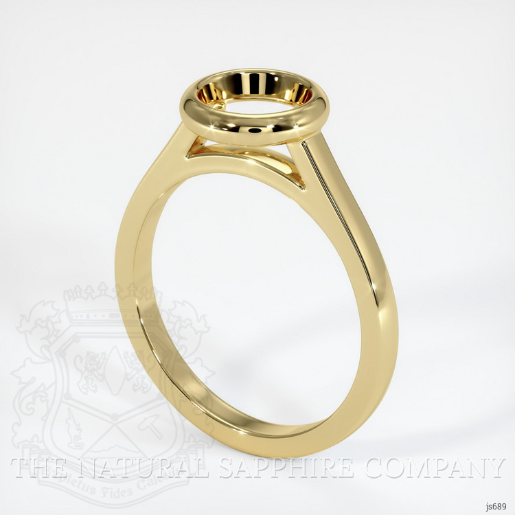 18K Yellow Gold Bezel Ring Setting