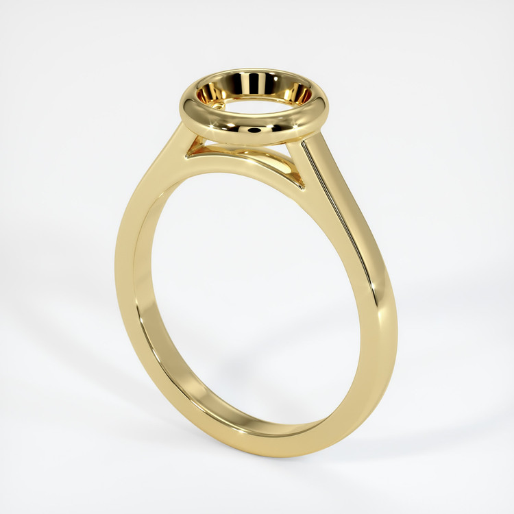18K Yellow Gold Bezel Ring Setting