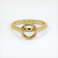 18K Yellow Gold Bezel Ring Setting Image