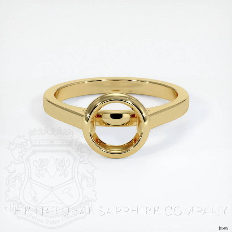 18K Yellow Gold Bezel Ring Setting