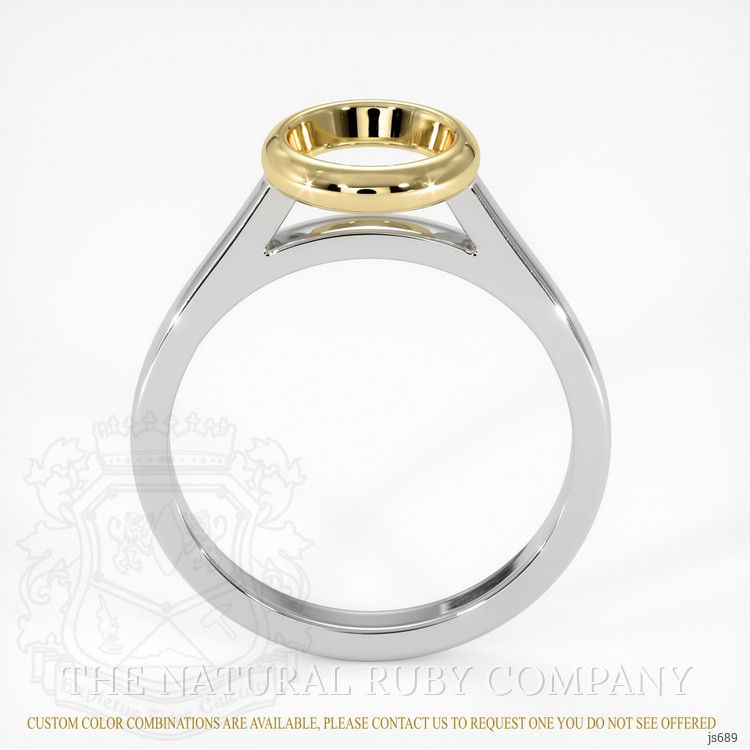 14K Yellow & White Bezel Ring Setting