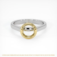 18K Yellow & White Bezel Ring Setting Image