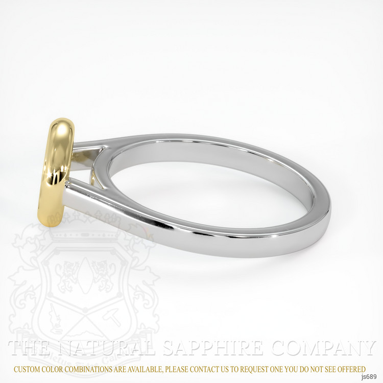 18K Yellow & White Bezel Ring Setting