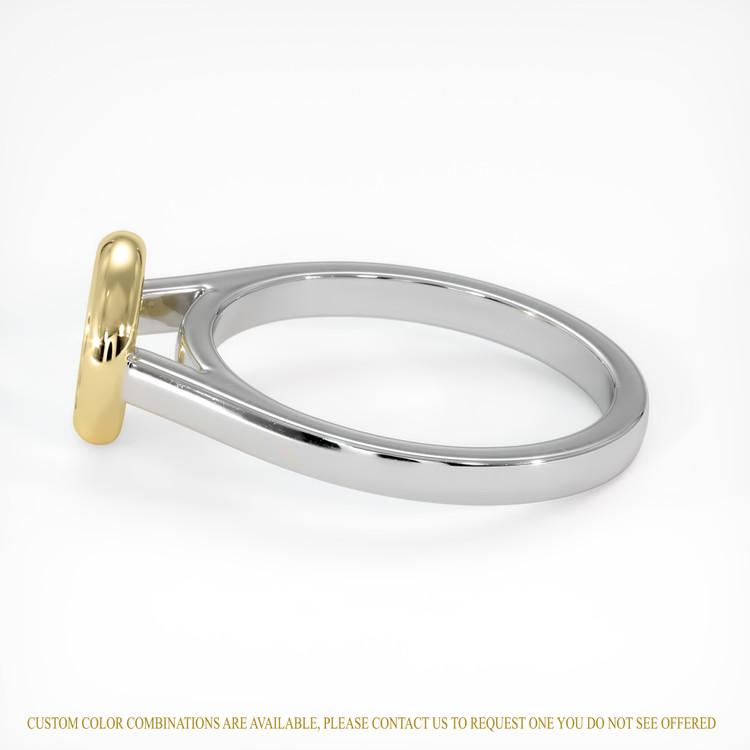 18K Yellow & White Bezel Ring Setting