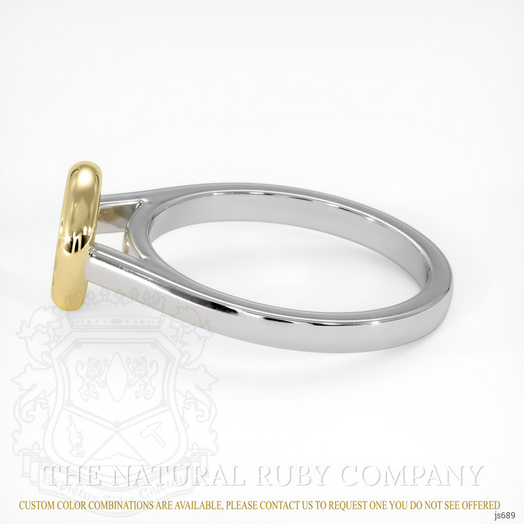 18K Yellow & White Bezel Ring Setting