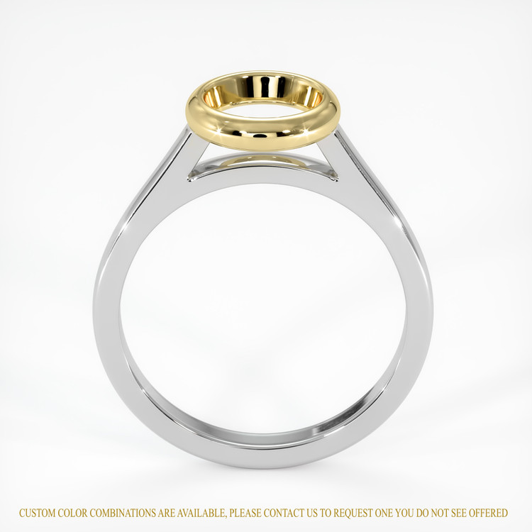 18K Yellow & White Bezel Ring Setting