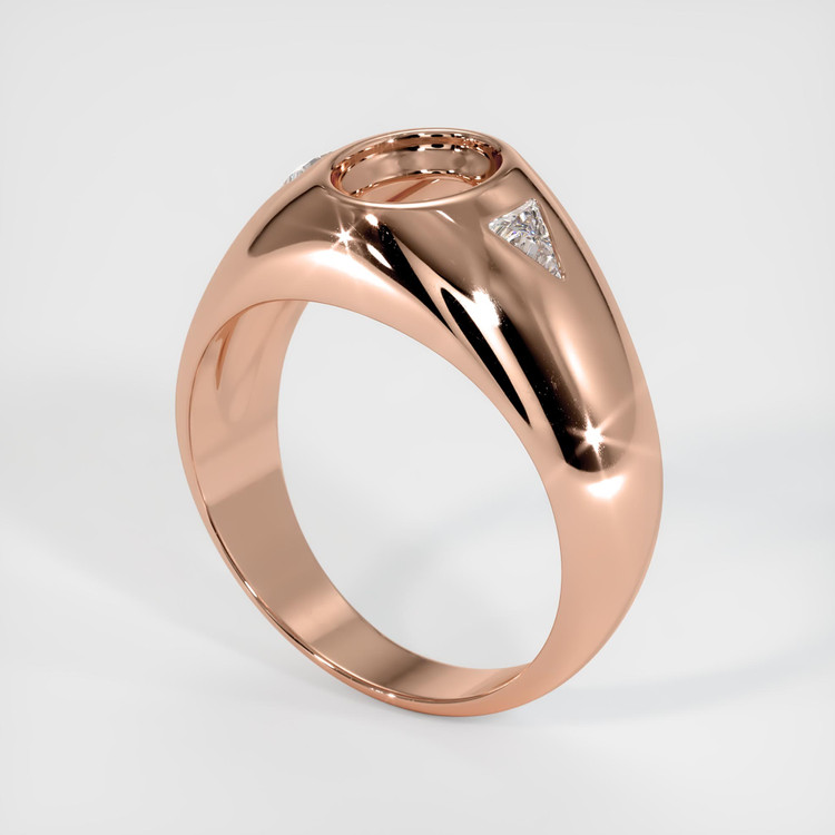 14K Rose Gold Men's Ring Setting
