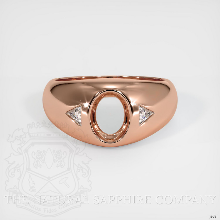 14K Rose Gold Men's Ring Setting