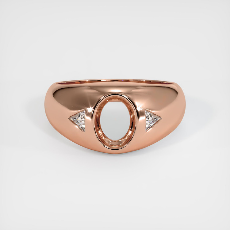 14K Rose Gold Men's Ring Setting