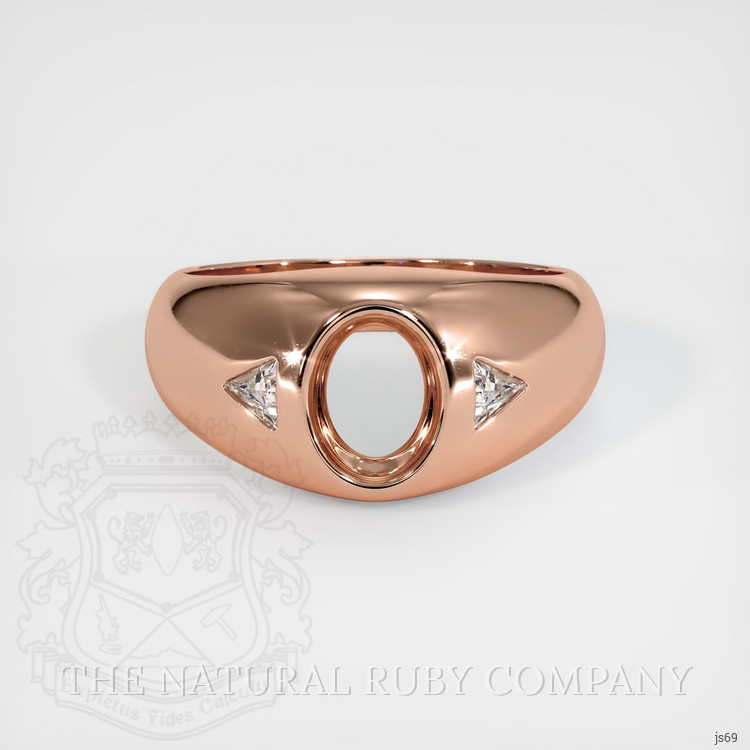 14K Rose Gold Men's Ring Setting