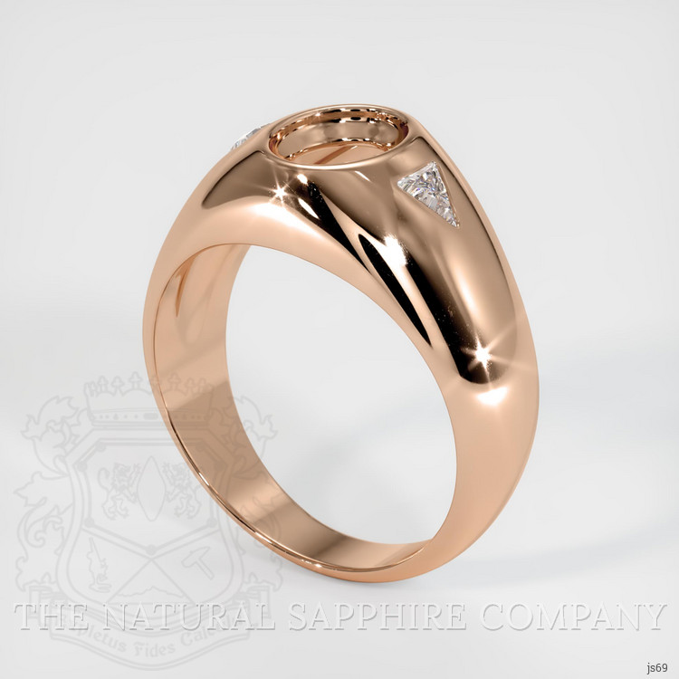 18K Rose Gold Men's Ring Setting