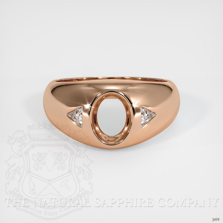 18K Rose Gold Men's Ring Setting