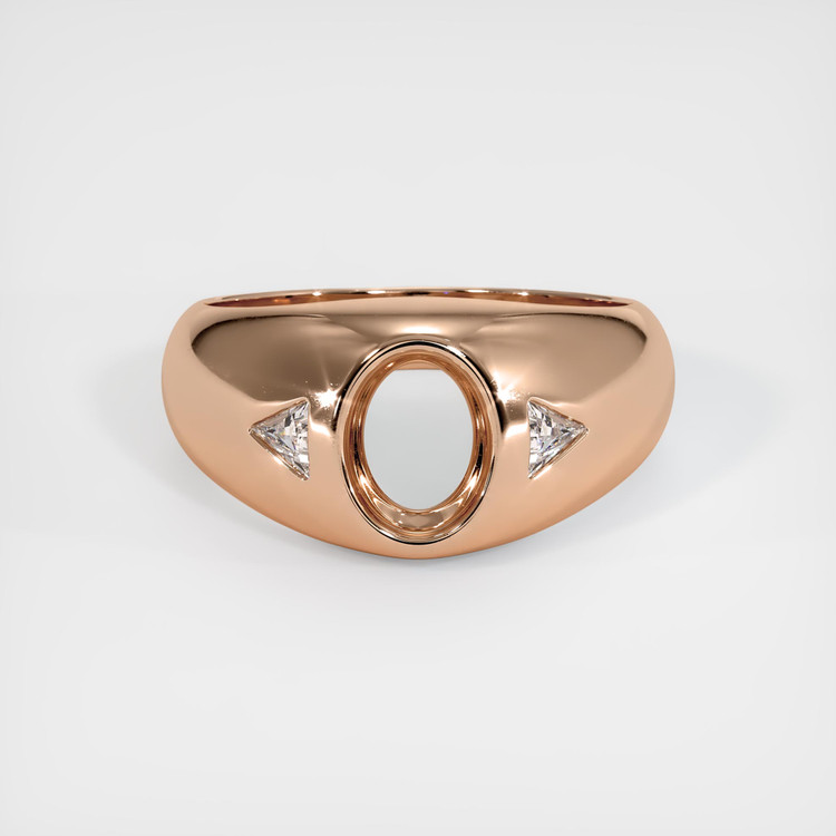 18K Rose Gold Men's Ring Setting