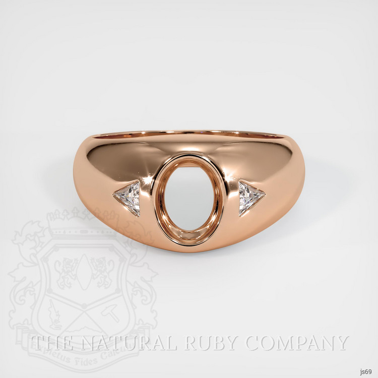 18K Rose Gold Men's Ring Setting