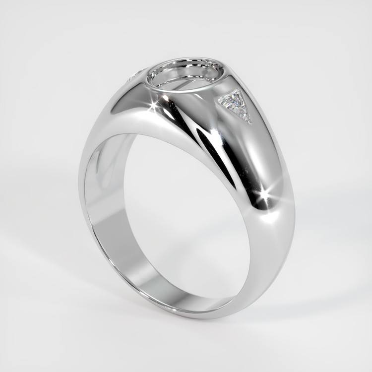 14K White Gold Men's Ring Setting