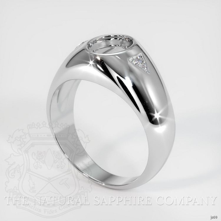 14K White Gold Men's Ring Setting